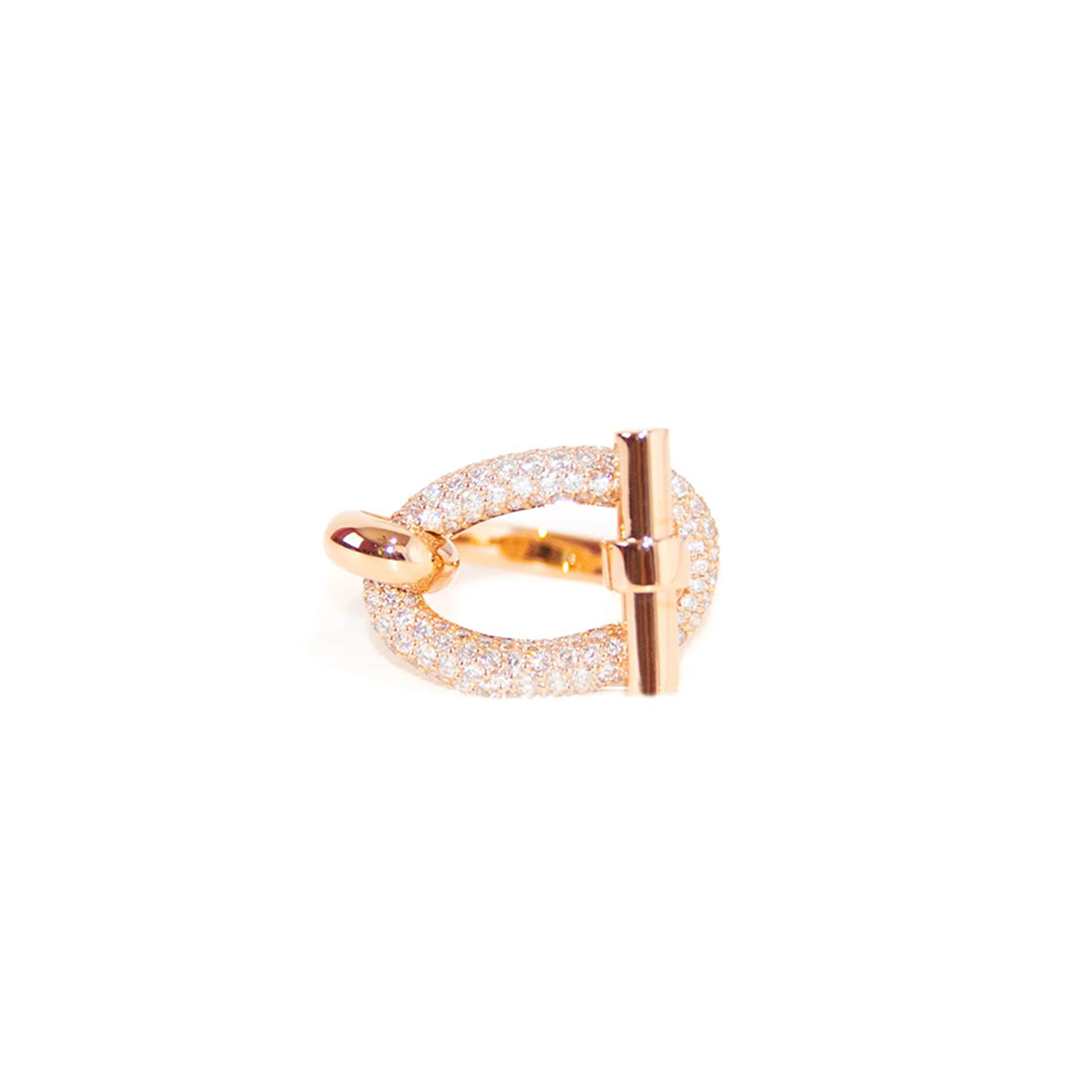 h**mes rose gold Di*m*nd adage ring h222614b